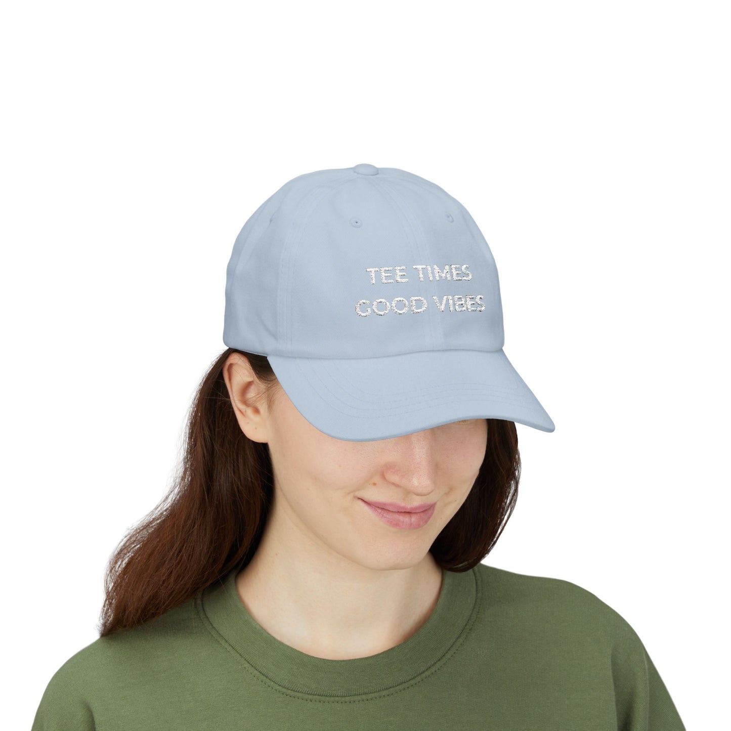 Golf Dad Cap with 'Tee Times Good Vibes' - Casual Dad Hat, Father's Day Gift, Outdoor Accessory, Unique Sports Cap