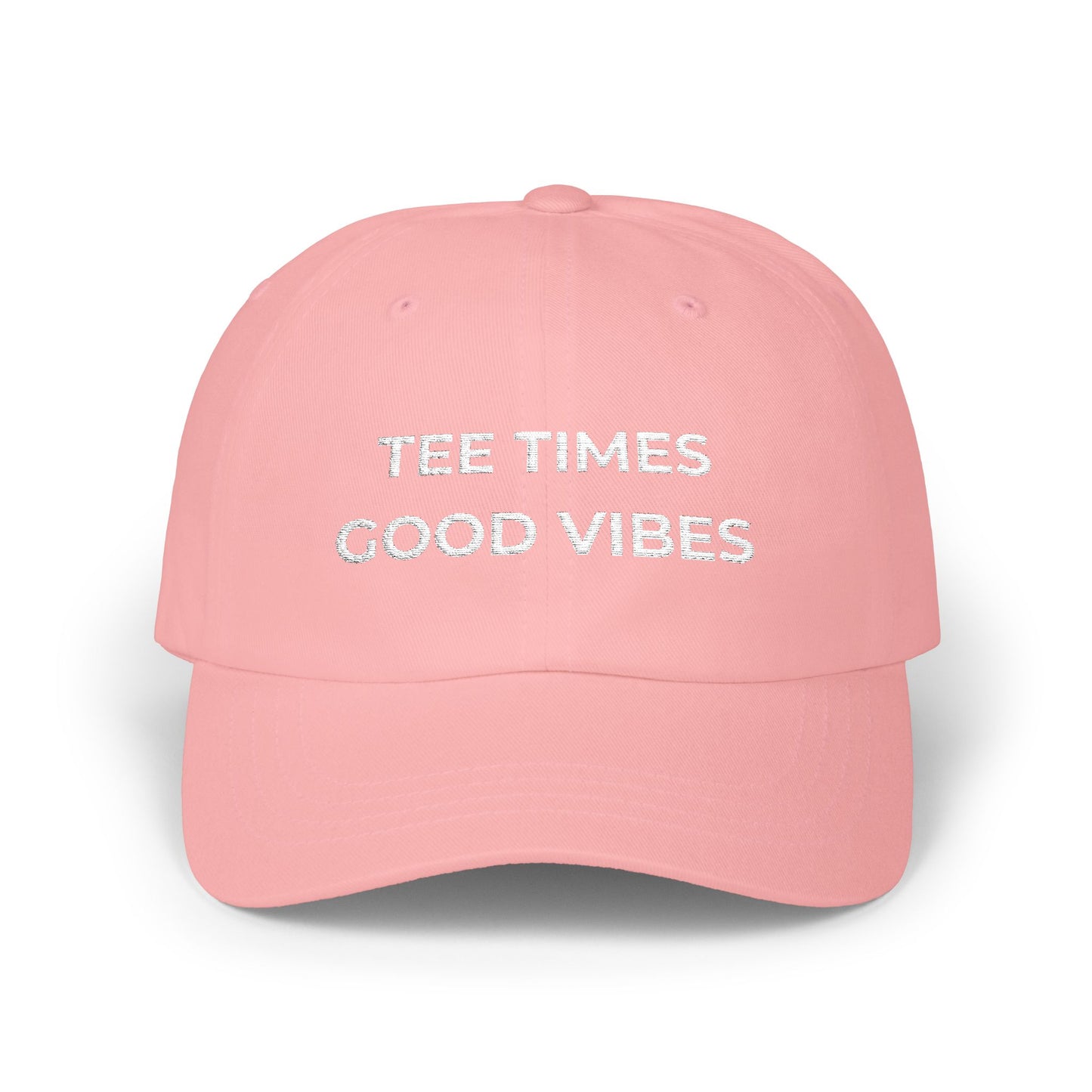 Golf Dad Cap with 'Tee Times Good Vibes' - Casual Dad Hat, Father's Day Gift, Outdoor Accessory, Unique Sports Cap