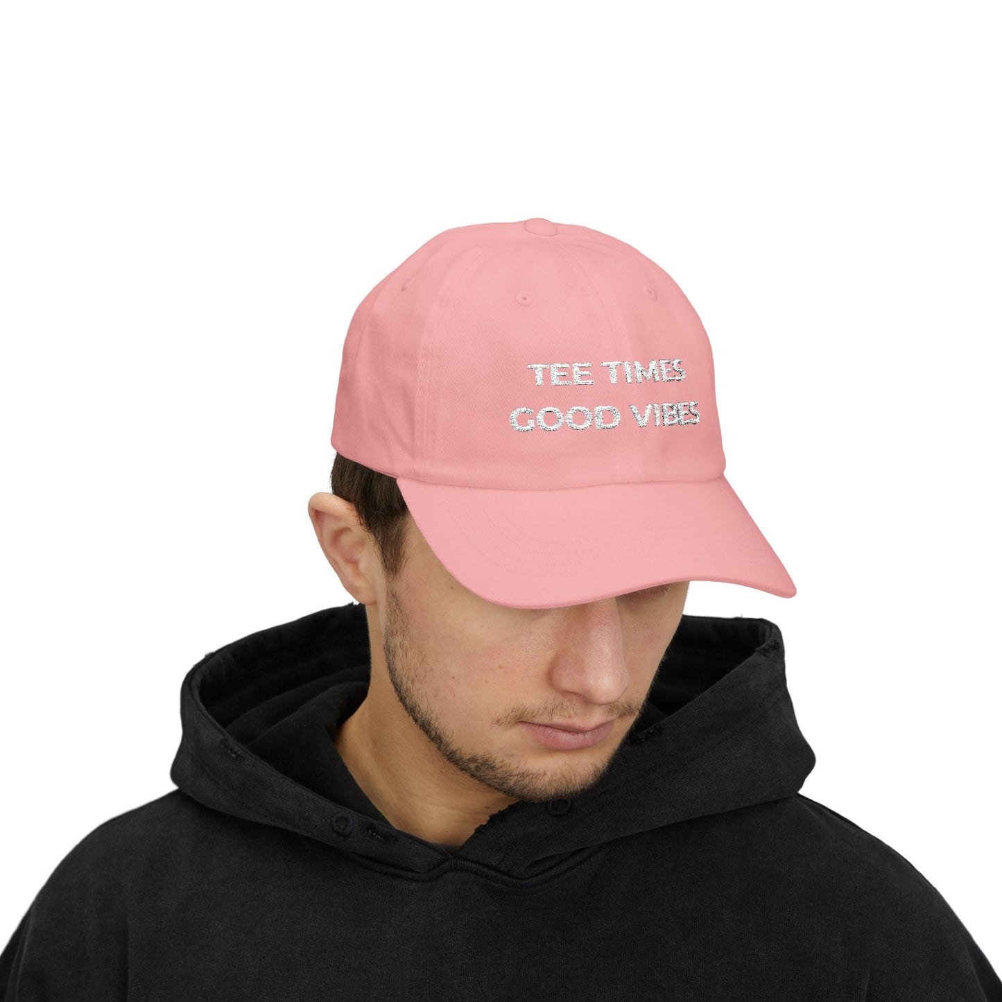 Golf Dad Cap with 'Tee Times Good Vibes' - Casual Dad Hat, Father's Day Gift, Outdoor Accessory, Unique Sports Cap