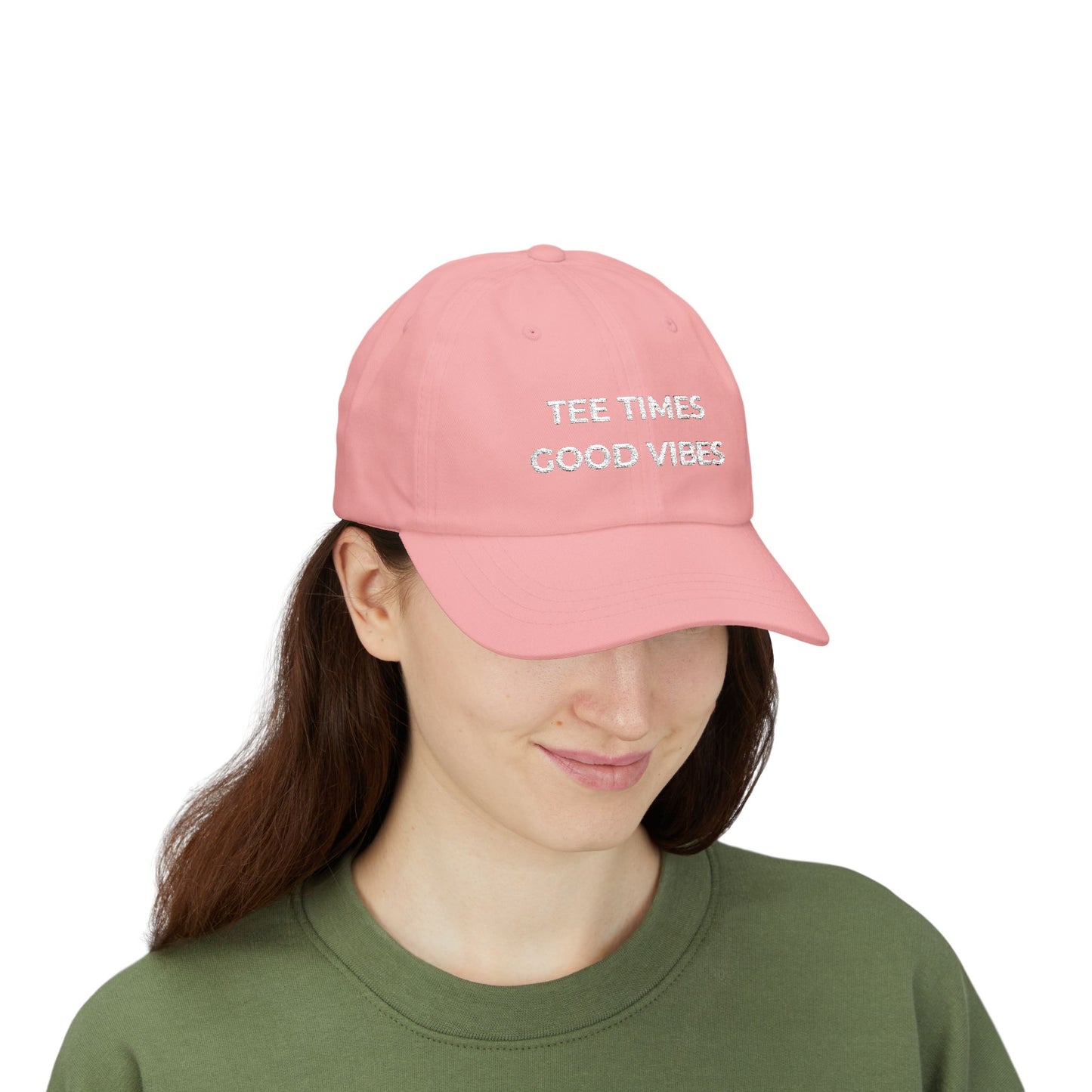 Golf Dad Cap with 'Tee Times Good Vibes' - Casual Dad Hat, Father's Day Gift, Outdoor Accessory, Unique Sports Cap