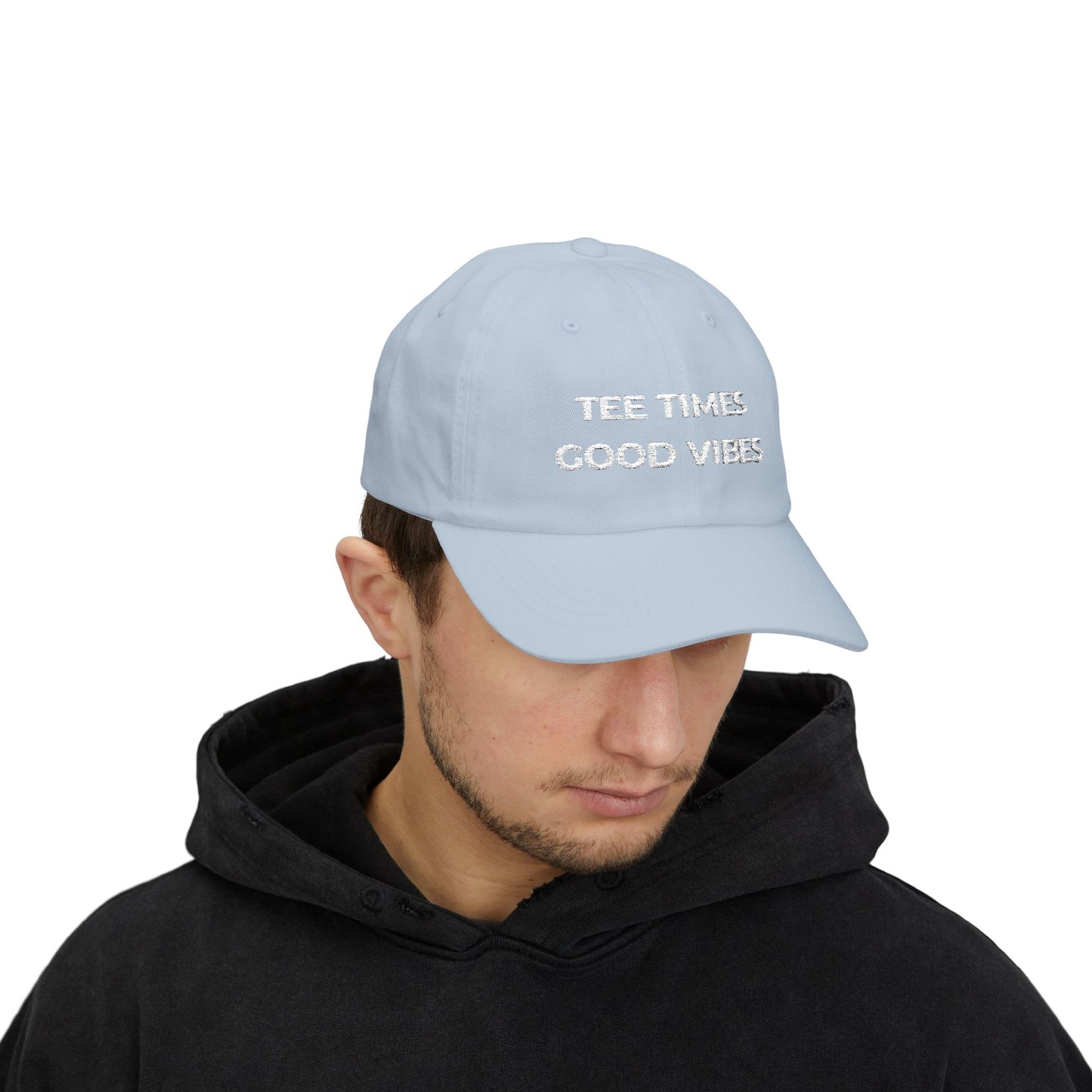 Golf Dad Cap with 'Tee Times Good Vibes' - Casual Dad Hat, Father's Day Gift, Outdoor Accessory, Unique Sports Cap
