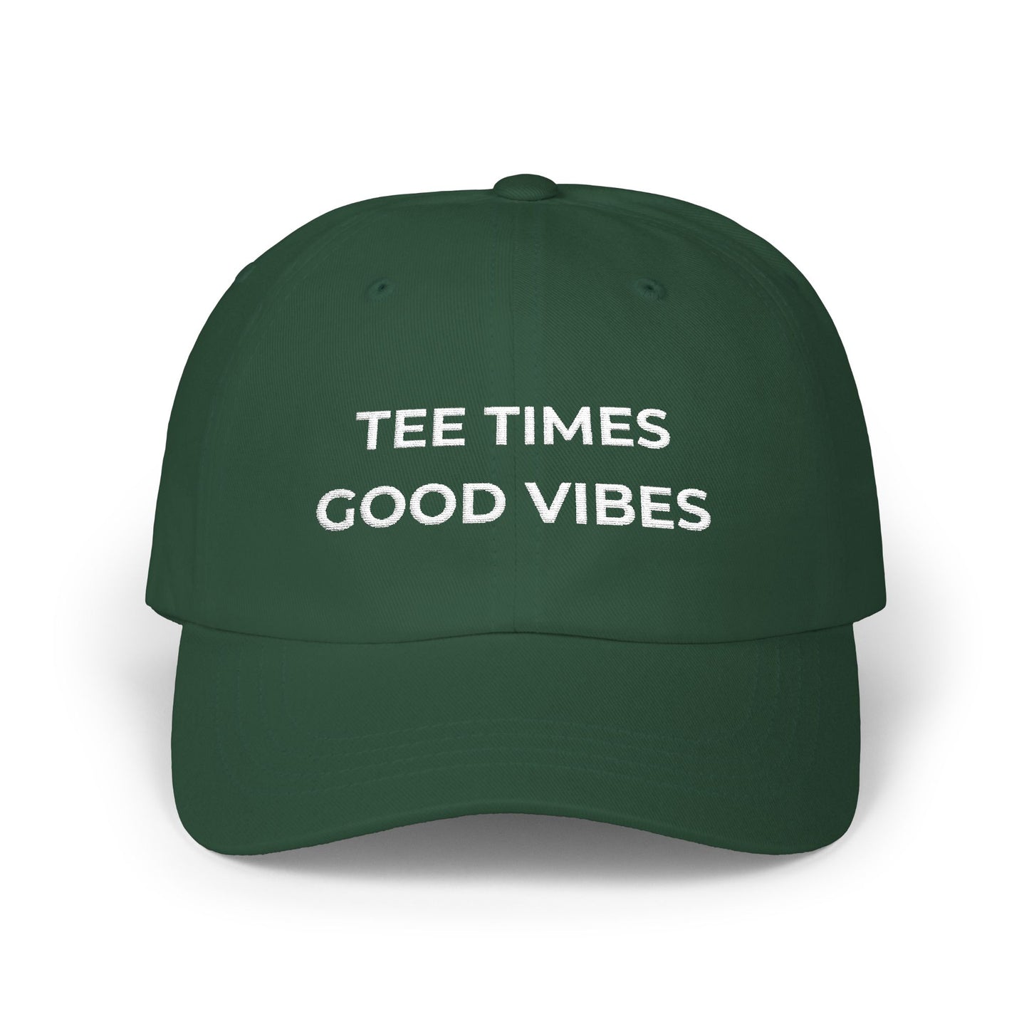 Golf Dad Cap with 'Tee Times Good Vibes' - Casual Dad Hat, Father's Day Gift, Outdoor Accessory, Unique Sports Cap