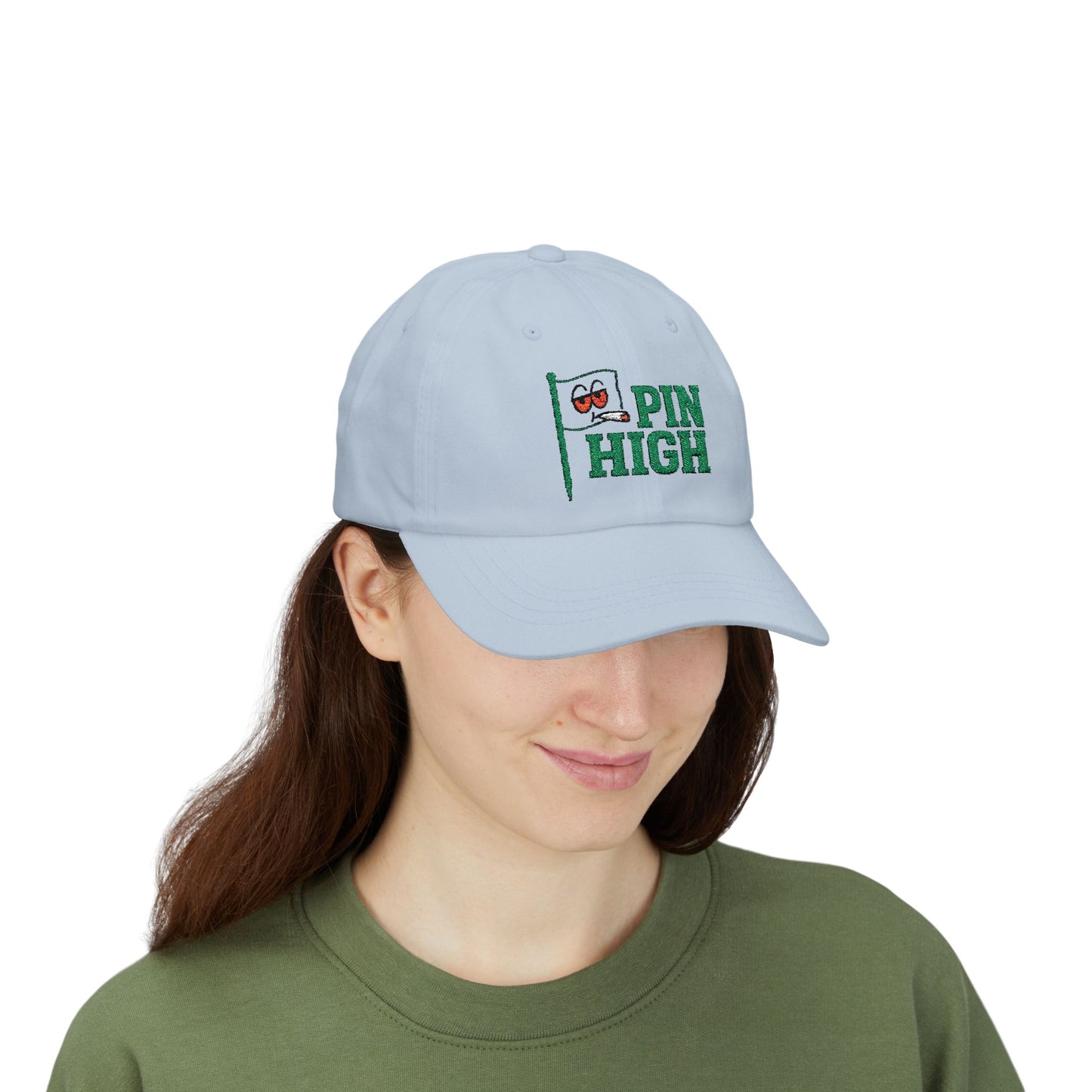 Pin High Golf Dad Cap - Golf Hat, Adjustable Hat, Great Gift for Dads, Sports Lovers, Casual Wear, Outdoor Activities, Unique Hat