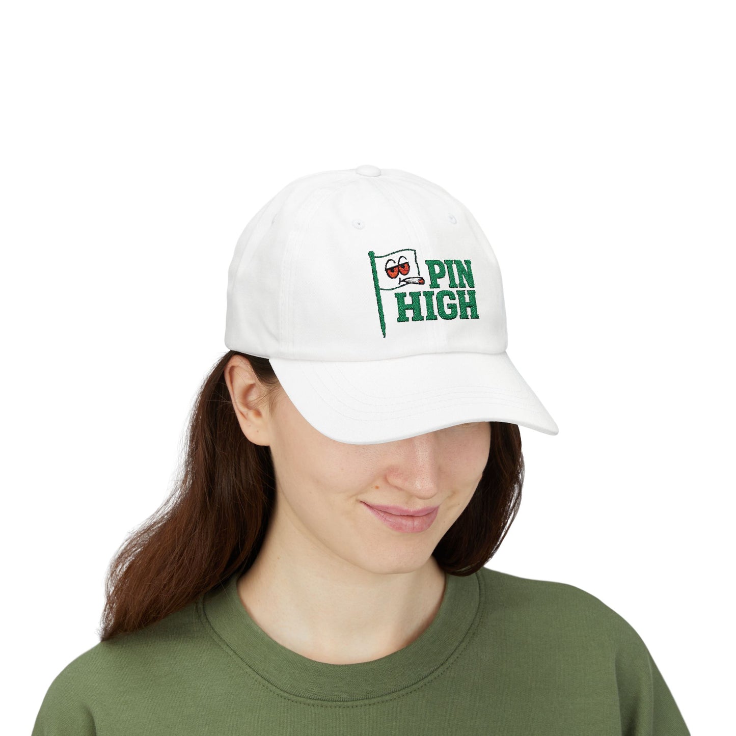 Pin High Golf Dad Cap - Golf Hat, Adjustable Hat, Great Gift for Dads, Sports Lovers, Casual Wear, Outdoor Activities, Unique Hat